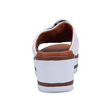 "As Is" Ron White Priccila Lightweight Leather Wedge Slide Sandal