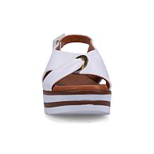"As Is" Ron White Priya Lightweight Leather Wedge Sandal