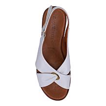 "As Is" Ron White Priya Lightweight Leather Wedge Sandal