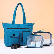 "As Is" Samantha Brown Anti-Theft Travel Tote with 2-piece Organizers