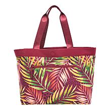 "As Is" Samantha Brown Reversible Solid/Print Tote Bag