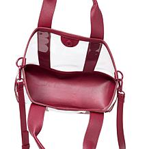 "As Is" Samantha Brown Think Clear Tote with Removable Pouch