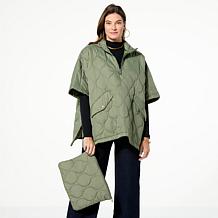 "As Is" Samantha Brown To-Go 2-in-1 Travel Poncho with Pouch
