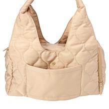 "As Is" Samantha Brown To-Go Quilted Travel Hobo with Crossbody
