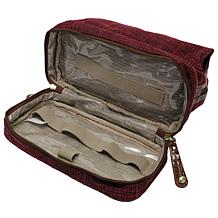 "As Is" Samantha Brown Vintage Tweed Drop Bottom Toiletry Bag