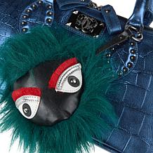 "As Is" Sharif Legacy Croc Leather Satchel with Keychain