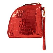 "As Is" Sharif Legacy Floral Embossed Quilted Leather Wristlet