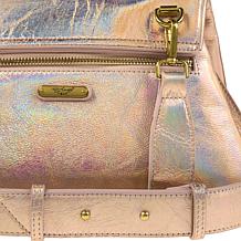 "As Is" Sharif Legacy Hologram Piega Leather Flap Front Satchel