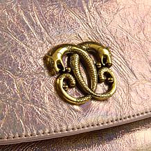 "As Is" Sharif Legacy Hologram Piega Leather Flap Front Satchel