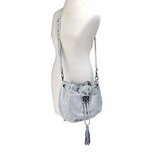 "As Is" Sharif Legacy Leather Balloon Drawstring Crossbody Bag
