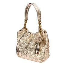 "As Is" Sharif Legacy Marbleized Rose Quilted Leather Shoulder Bag