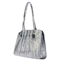 "As Is" Sharif Legacy Museum Cougar Head Croc Leather Shopper