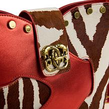 "As Is" Sharif Legacy Museum Puzzle Piece Haircalf Leather Crossbod...