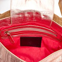 "As Is" Sharif Legacy Museum Rouched Flap Leather Messenger Bag