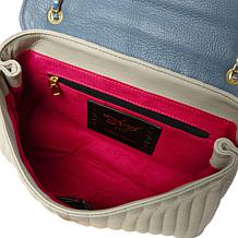 "As Is" Sharif Legacy Serpent Handle Quilted Leather Crossbody 