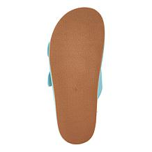 "As Is" SHUSHOP LOLA Flatform 2-Band Sandal with Crystal Detail