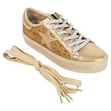 "As Is" SHUSHOP REBA Star Crystal Everyday Lace-Up Sneaker