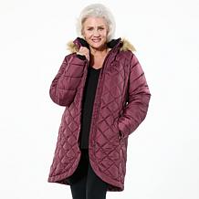 "As Is" Sporto® Tulip Quilted Water-Resistant Parka Coat