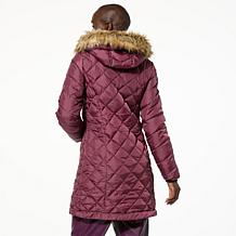 "As Is" Sporto® Tulip Quilted Water-Resistant Parka Coat