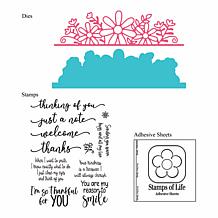 "As Is" Stamps of Life Flower Frenzy Border Stamp and Die Set