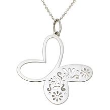 "As Is" Tanya Moss Strling Silvr Papel Picado Buttrfly Pendnt w/ Chain