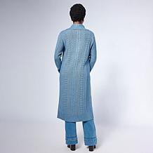 "As Is" Tower Hill by Christie Brinkley Cable Knit Cardigan