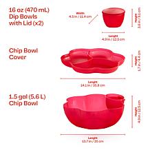 "As Is" Tupperware® 6-piece Chip 'n' Dip Entertaining Set