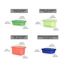 "As Is" Tupperware® 8-piece CrystalWave® Rectangle Food Storage Set