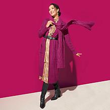 "As Is" TWRHLL by Christie Brinkley Cable Knit Cardigan