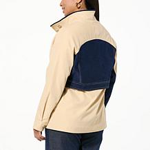 "As Is" TWRHLL by Christie Brinkley Raglan Sleeve Utility Jacket
