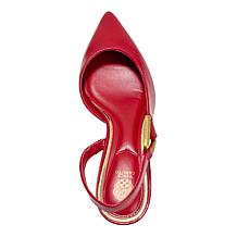 "As Is" Vince Camuto Inari Leather Slingback Kitten Heel