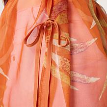 "As Is" Vince Camuto Printed Duster and Stretch Belt Set