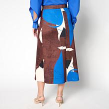 "As Is" Vivica A. Fox Collection Abstract Printed Knit Skirt