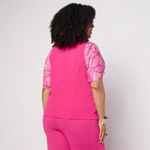 "As Is" Vivica A. Fox Collection Luxe Crepe Waistcoat Vest
