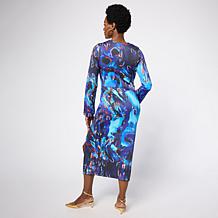 "As Is" Vivica A. Fox Collection Printed Scuba Dress