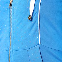 "As Is" Vivica A. Fox Collection Terry Knit Zip-Front Athletic Hoodie