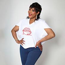 "As Is" Vivica A. Fox Collection V-Neck Cocoon Top