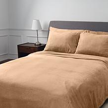 "As Is" Warm & Cozy 6-piece Plush Sheet Set with Extra Pillowcases