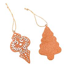 "As Is" Winter Lane 4.5" Gingerbread Ornaments - Set of 6