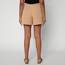 "As Is" Wonder Flowy Short with Button Detail