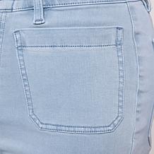 "As Is" WynnDenim Wide Leg Twill Pant with Patch Pockets