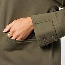 "As Is" WynneCollection 360 Stretch Long-Sleeve Collared Swing Jacket