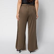"As Is" WynneCollection Belted Faux Suede Pant