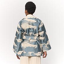 "As Is" WynneCollection Brushstroke Jacquard Kabuki Jacket
