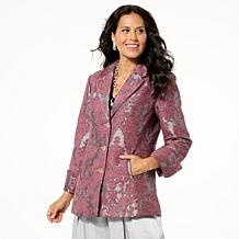 "As Is" WynneCollection Chenille Jacquard Blazer Jacket