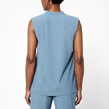 "As Is" WynneCollection Luxe Crepe Sleeveless V-Neck Top