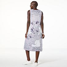 "As Is" WynneLayers Abstract Print Jacquard Sweater Dress