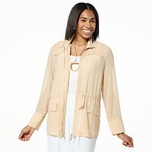 "As Is" WynneLayers Chiffon Utility Jacket
