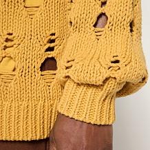 "As Is" WynneLayers Cotton Blend Open Stitch Cardigan