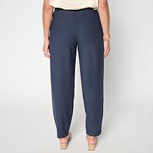 "As Is" WynneLayers Essential Crepe Knit Lantern Hem Ankle Pant